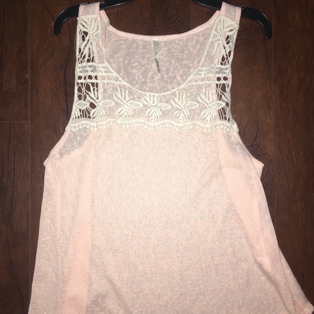 Peach & Cream Embroidered Top